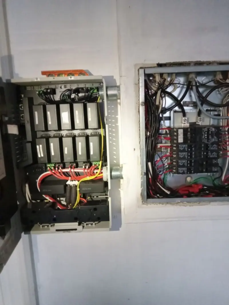 Electrical panel upgrade completed for Security Camera Wiring in Leon Valley